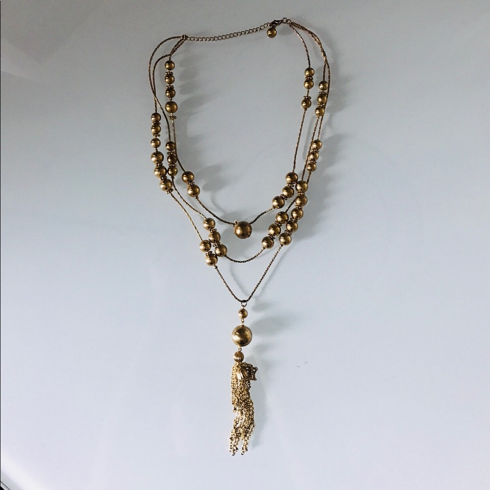 Gold statement necklace